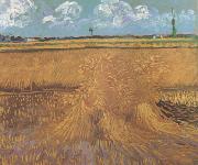Vincent Van Gogh Wheat Field with Sheaves (nn04) oil painting reproduction